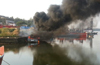 CSP interceptor speed boat catches fire at Tannirbavi